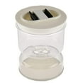 thumbnail image 3 of Plastic Vegetable Hourglass Jar Silicone Lid Spice Fresh Keeping Container Kitchen Restaurant Juice Separator Bottle, 3 of 9