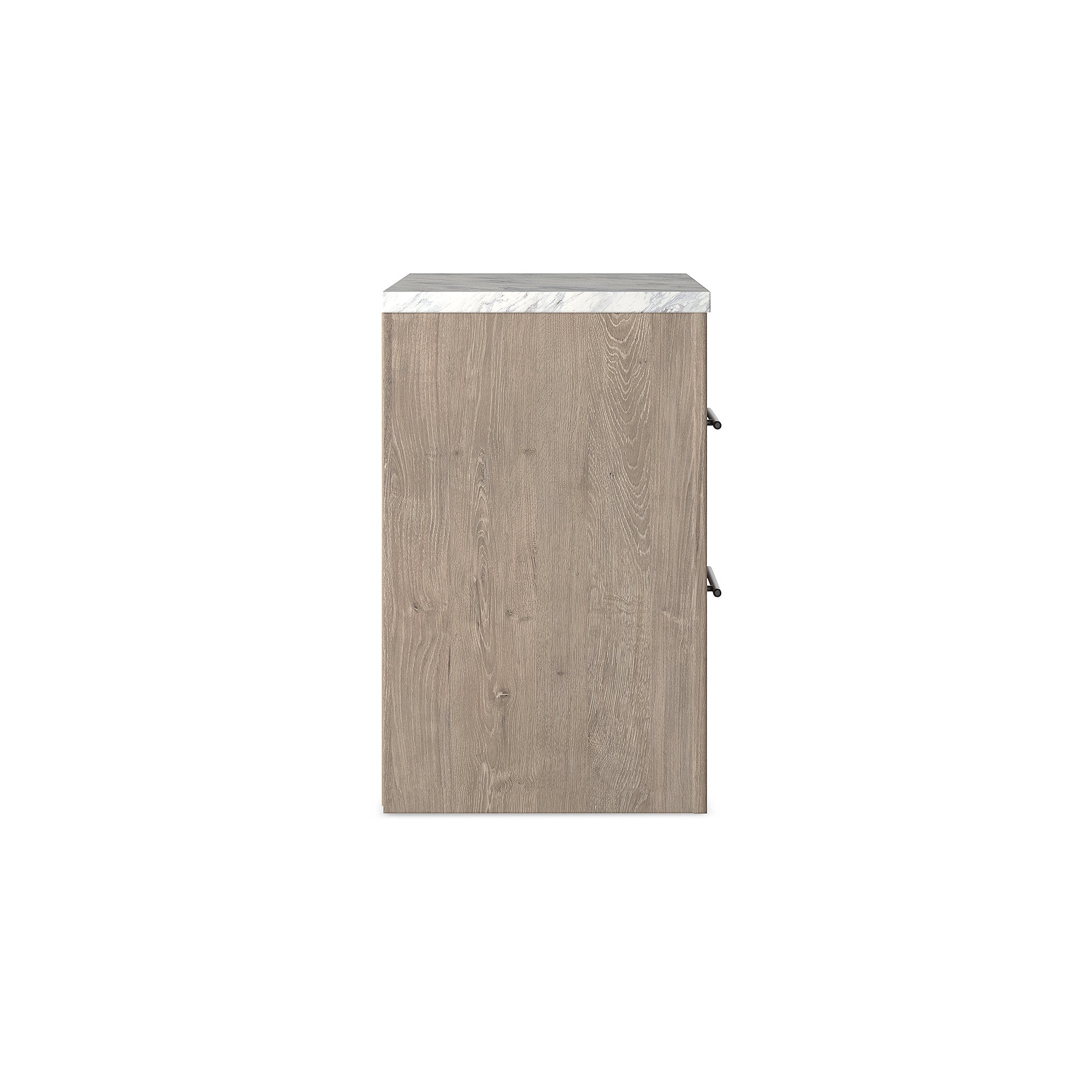Signature Design by Ashley Senniberg 2 Drawer Night Stand, Light Brown/White