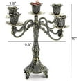 thumbnail image 2 of 5-Candle Metal Candelabra, 10 Inch Tall 5 Arms Candle Holder Stick for Taper Candles, Vintage Candelabra Candle Stand for Home Decor, Event, Wedding, Party$$, 2 of 7