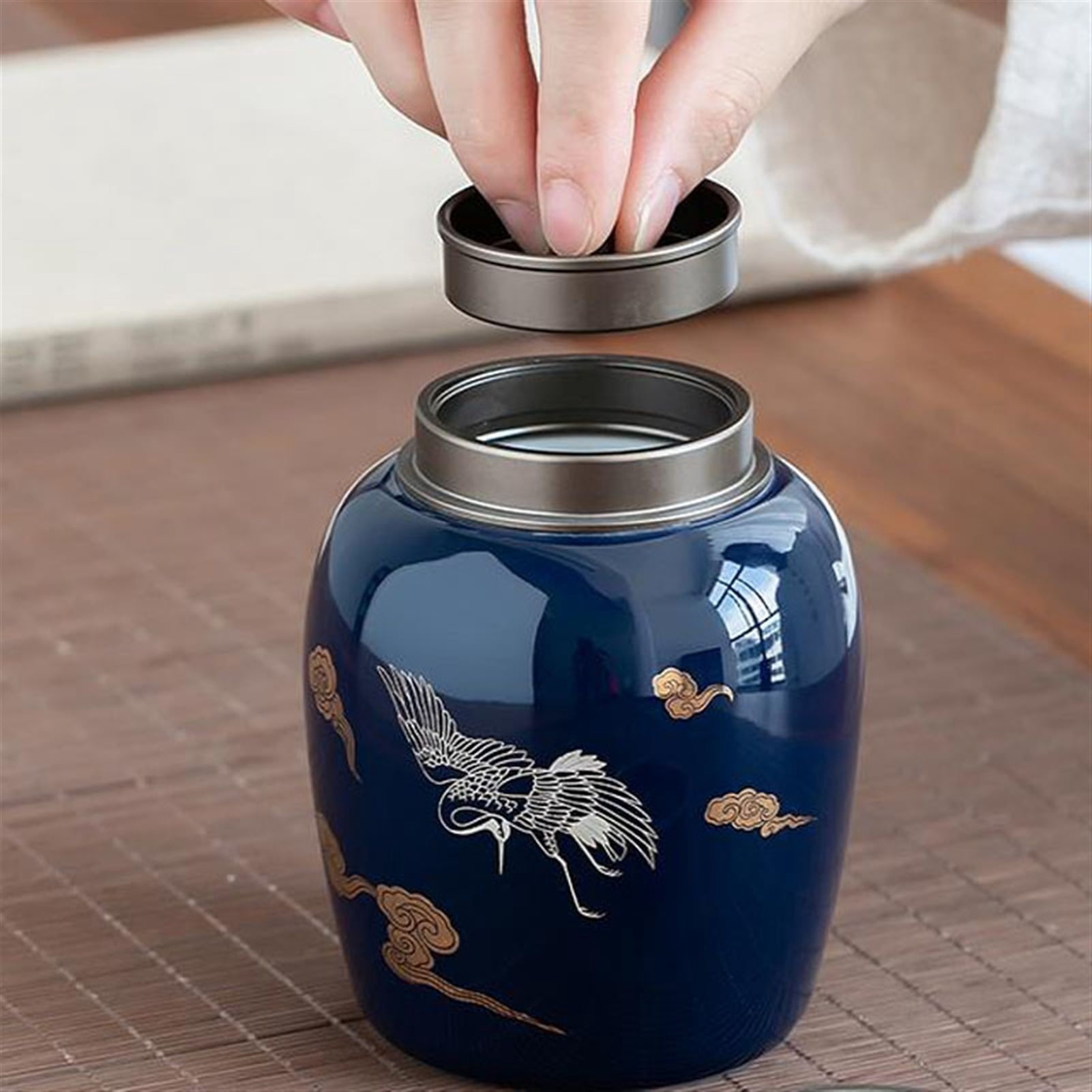 Funeral Cremation Urns For A Small Of Pet Ashes And Memorial Hand Painted Ceramics Sealed Jar Burial Urns At Home