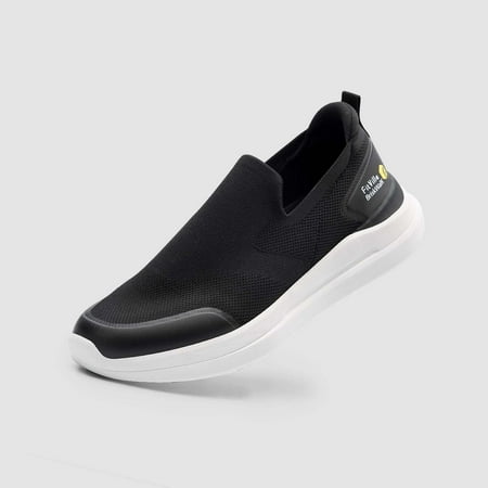 

RLCEGAL Men s BriskWalk Recovery Slip-On Shoes - Black White 7.5 EXTRA WIDE/4E
