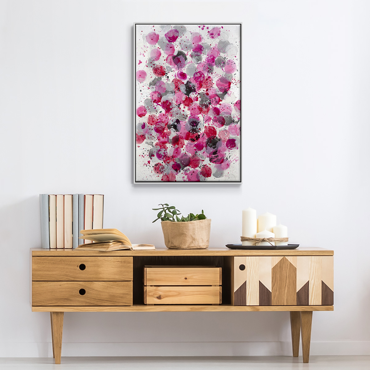 Bouquet Framed Premium Gallery Wrapped Canvas - Ready to Hang - 27 x 41 - White Floating Frame