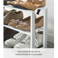 thumbnail image 7 of Yamazaki Home Expandable Shoe Rack - Two Sizes, White, Steel, Double, Holds 6 to 12 shoes, Expandable, 7 of 7