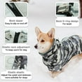 thumbnail image 5 of QBLEEV Warm Dog Winter Coat Windproof Cozy for Outdoor with Zipper Dog Cold Weather Jacket Fleece Lined for Large ,Small and Medium Dogs,Reflective Dog Clothes with Leash Hole,Grey Camo,2XL, 5 of 8