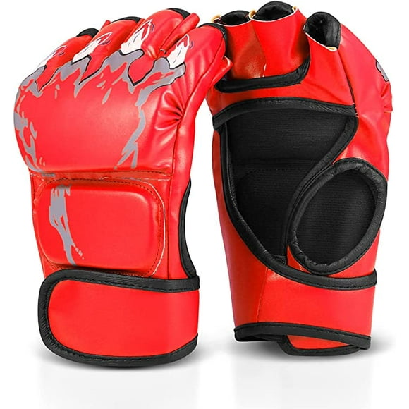 For Men Ladies and Teens, UFC Fighting Krav MAGA Kickboxing Gloves for Training Punching Bag Muay Thai Boxing Gloves red