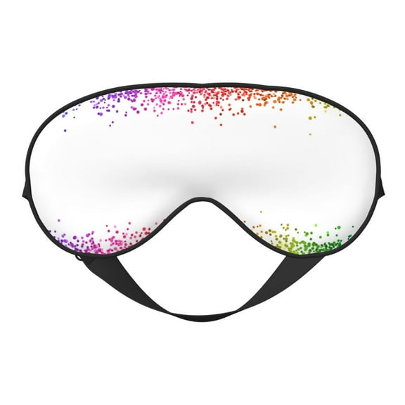 Eye Sleep Mask for Women Men - Rainbow Glitter Frame Adjustable Soft Buckle Travel Eye Masks for Sleep Mask Blackout, Sleeping Mask for Women Men, Funny Blindfolds for Party Games
