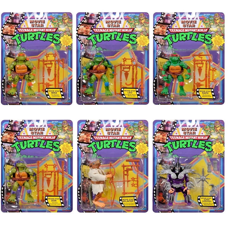 TMNT MovieStar 6体セット 未開封 Playmates タートルズ Walmart's Teenage Mutant Ninja Turtles Action Figure Set - Movie