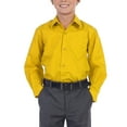 thumbnail image 2 of Boy's Classic Fit Long Sleeve Casual Button Down Toddler Kids Dress Shirt (Gold, 14), 2 of 3