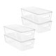 thumbnail image 1 of Contenedores de almacenamiento Vtopmart transparentes con tapas, 4 unidades, para nevera, 1 of 7
