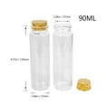 thumbnail image 2 of 90ml Transparent Borosilicate Glass Bottle With Cork 90ml Breakable Glass Bottle Prop Gift Jars Crafts 6pcs-37x120x27mm, 2 of 5