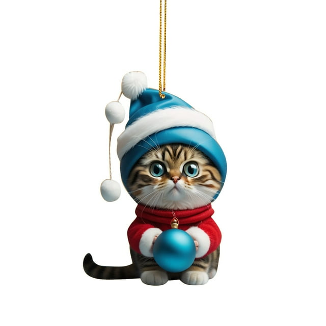 PEONAVET Pendant Christmas Kitty Car Pendant Backpack Pendant Christmas Home Decoration
