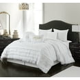 thumbnail image 2 of Nanshing Dessy 7-Piece Fringe Embroidered Microfiber Comforter Set with Bonus Pillows, California King, White, 2 of 9