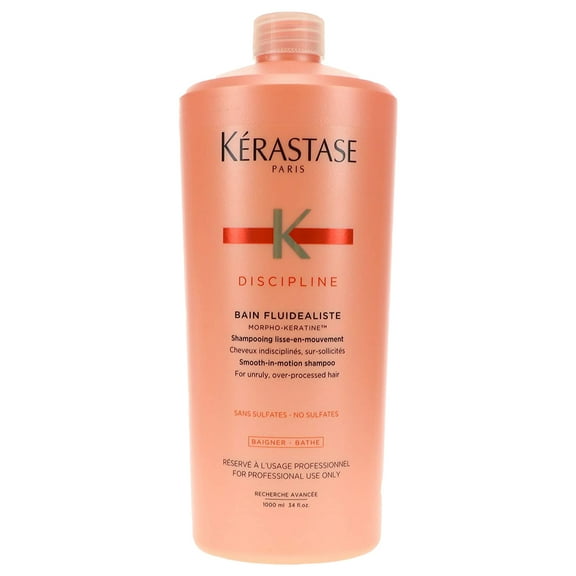 Kerastase Discipline Bain Fluidealiste Smooth In Motion Shampoo for Unruly Over-processed Hair 34 oz