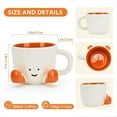 thumbnail image 2 of Tazas de Café, Lindas y Divertidas Tazas para Mujer, Tazas de Cerámica de 380 Ml para Café y Té, Regalo de Oficina, Color Naranja, 2 of 5