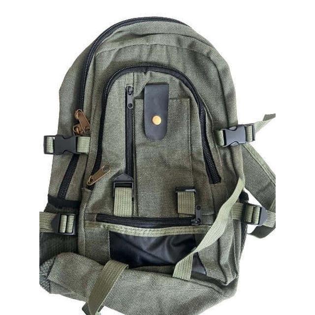 Mochilas para la Escuela: Mochila de Hombre de Lienzo con Múltiples Compartimentos para Estudiantes de Secundaria