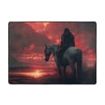 thumbnail image 7 of Area Rugs For Living Room Decor - Lone Rider Under Red Sky Soft Anti Slip Throw Washable Rugs 5x7 For Bedroom, Indoor Carpet For Bedroom Living Room 80x58In, 7 of 7