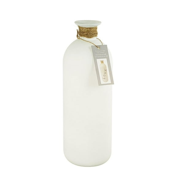 Lerman Decor's white glass bottle, Glass bottle