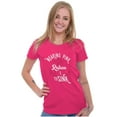 thumbnail image 4 of Wearing Pink Anchor Refuse to Sink Womens Slim Fit Graphic Tee Brisco Brands S, 4 of 5