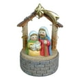 thumbnail image 1 of Escena del nacimiento y luces LED. Estatuas sagradas de la familia en resina., 1 of 8