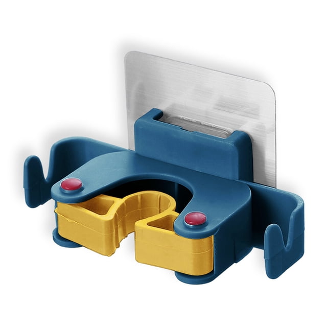 Inteprter Estante de escoba para fregona ABS TPR, colgador de almacenamiento de herramientas de limpieza sin taladro autoadhesivo, organizador de Type6 NO6