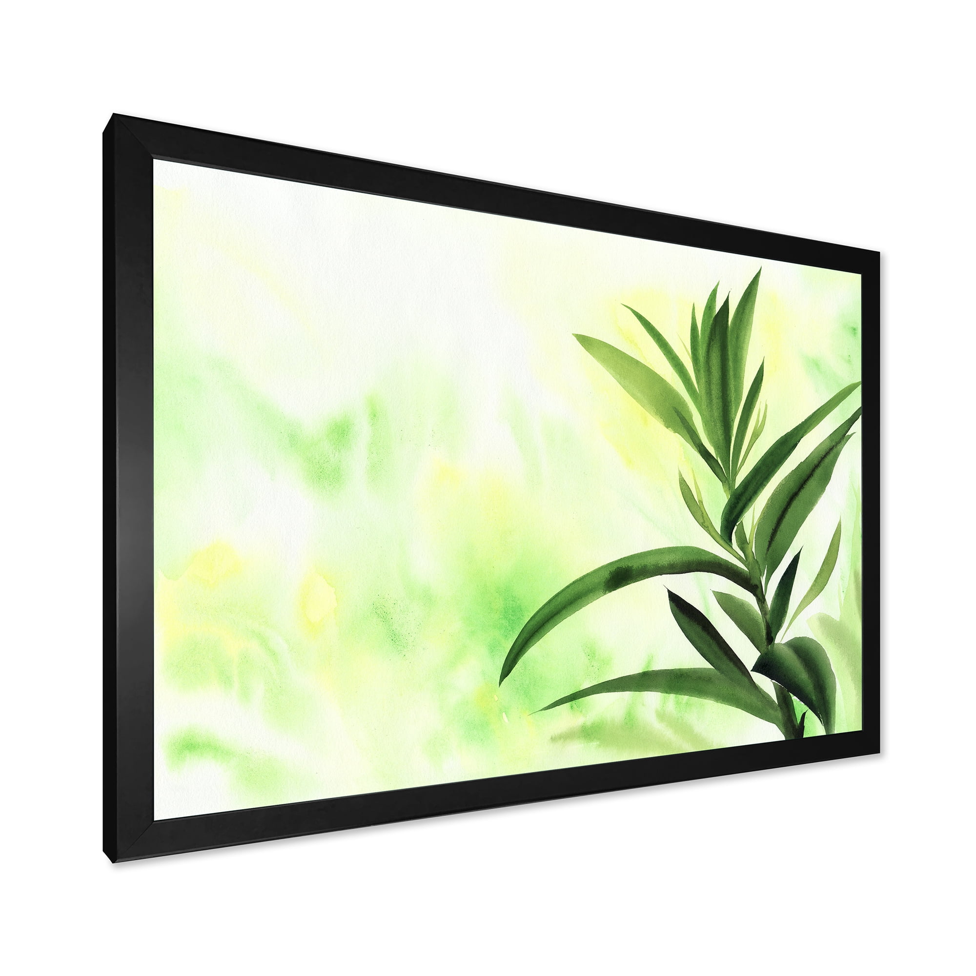 Designart 'Bamboo Palm Detail I' Traditional Framed Art Print