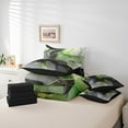 thumbnail image 6 of Black and Green Bedding King Size 7pcs Aesthetic Marble Comforter Set Women, Foil Print Bedding Comforter Sets Mountain Fluid Bed in a Bag, Marbling Bedding Accessories, 6 of 6