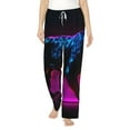 thumbnail image 2 of Lsque Futuristic Purple Panther A、 Print Women's Pajama Pants, Lounge Pant - Comfortable Home Wear,Elastic Waistband, Stylish Design-XX-Large, 2 of 9