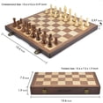 thumbnail image 4 of AMEROUS 2 in 1 Magnetic Wooden Chess and Checkers Game Set for Kids Adults, 15 inches Chess Board Games, 2 Extra Queens - Gift Package, 4 of 9