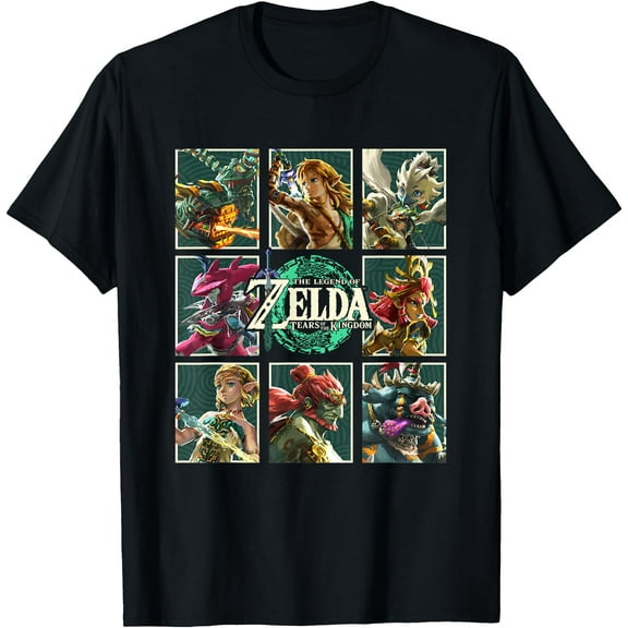 Legend of Zelda Tears of the Kingdom Character Box Up DTG Print Unisex T-Shirt