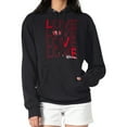 thumbnail image 4 of Women's G-III 4Her by Carl Banks  Black San Francisco 49ers Love Graphic Pullover Hoodie, 4 of 5