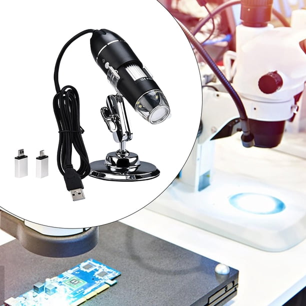 Microscopio Digital USB, Lupa, Cámara de Inspección, Compacto, Giratorio, Portátil, para Identificación, Reloj, Reparación de Teléfonos 1000X