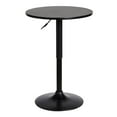 thumbnail image 1 of Benjara BM236681 Table de Pub Ronde Ajustable de 24 Po avec Base en Métal, Noir, 1 of 3