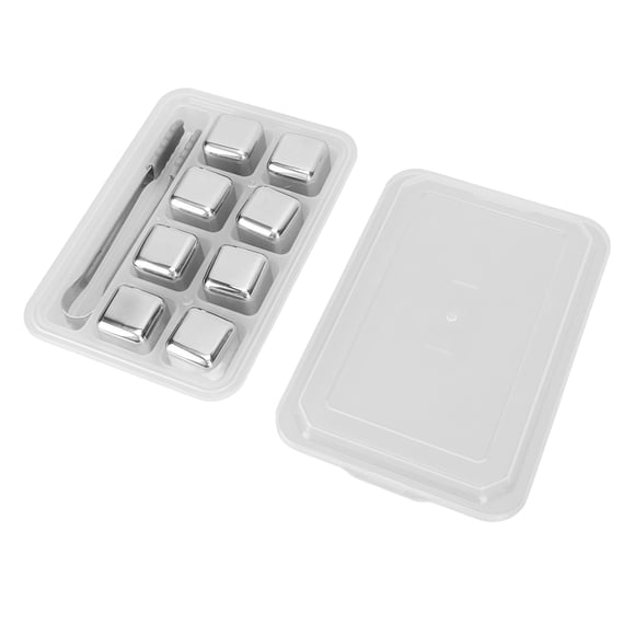 Metal Ice Cubes, Stainless Steel Ice Cubes Mirror Gloss Smooth Dge Grinding Easy To Grab Long Lasting Cold for Whiskey