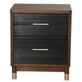 thumbnail image 3 of Dark Walnut and Black Mod Drawer Nightstand, 3 of 3
