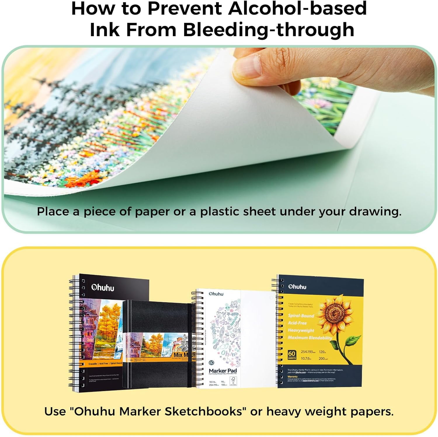 Ohuhu 48 Alcohol-Based Art Markers, Double Tipped Brush & Chisel, Unique Grip for Illustration & Sketch