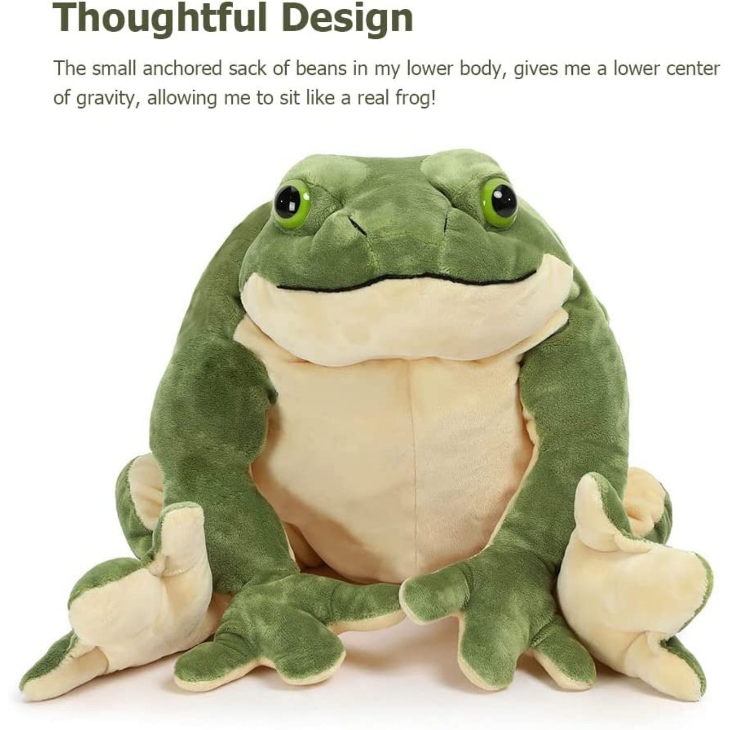 MaoGoLan Giant Green Frog Plush Toy, 22 Inches photo 2