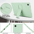 thumbnail image 7 of Allytechgroup Slim Case for Samsung Galaxy Tab A8 10.5 (2022), Shock-Absorbent TPU & Hard PC Back Cover with Kickstand Protective Case Cover with Cleaning Cloth and Stylus for Women Men, Mintgreen, 7 of 7