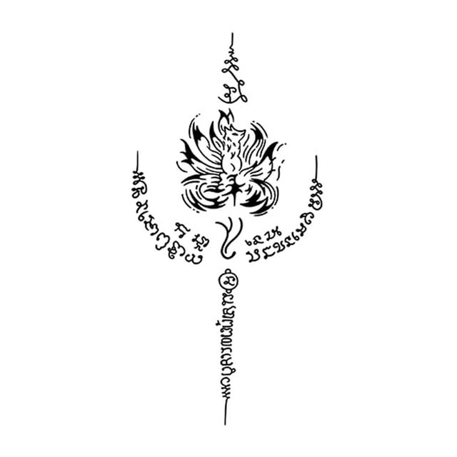 Waterproof Thai Style Queen Memorial Temporary Tattoo Sticker | Large Arm Body Art Decal for Events, Festivals & Cosplay, Easy Application & Removal