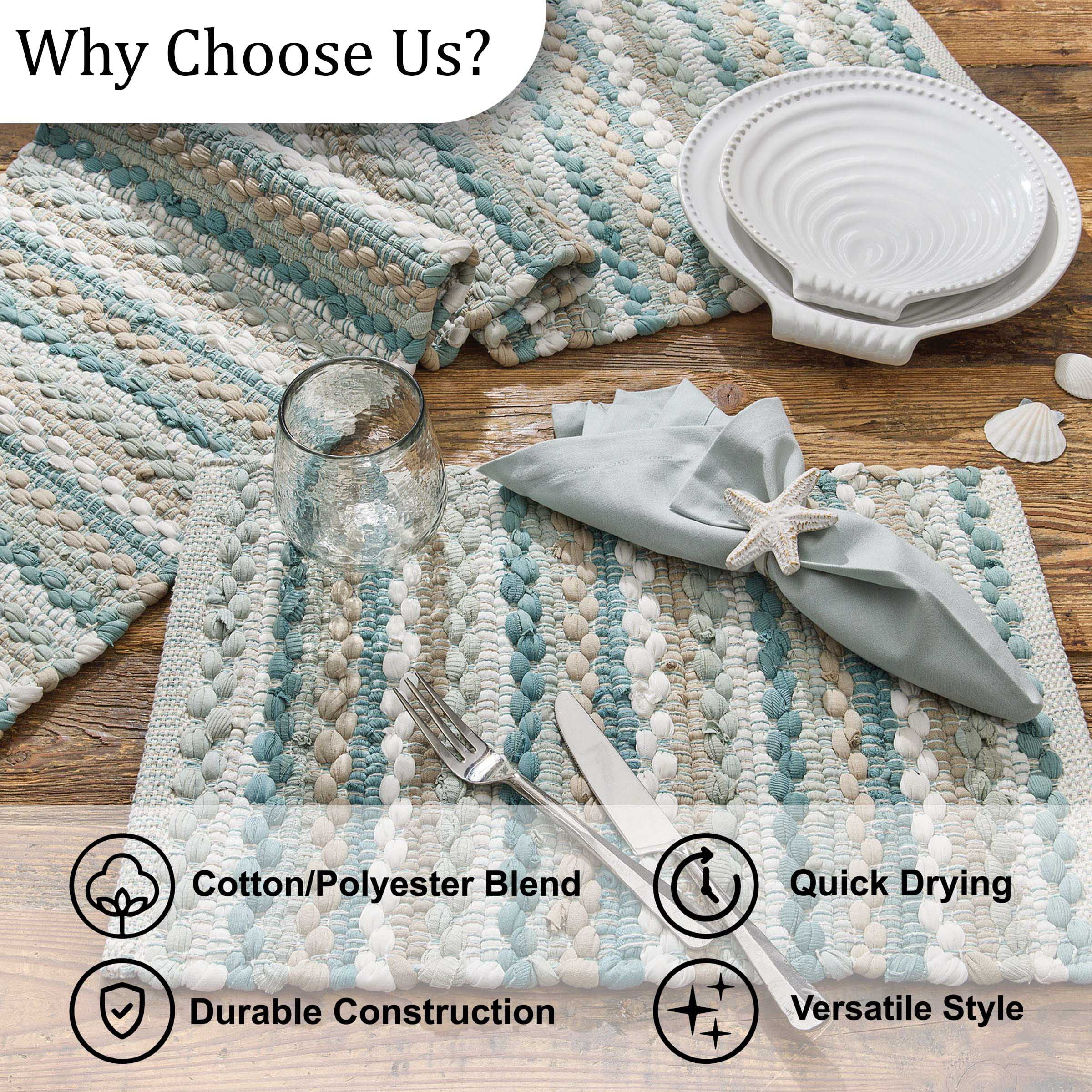 Split P Coastal Chindi Table Runner 15" X 72"