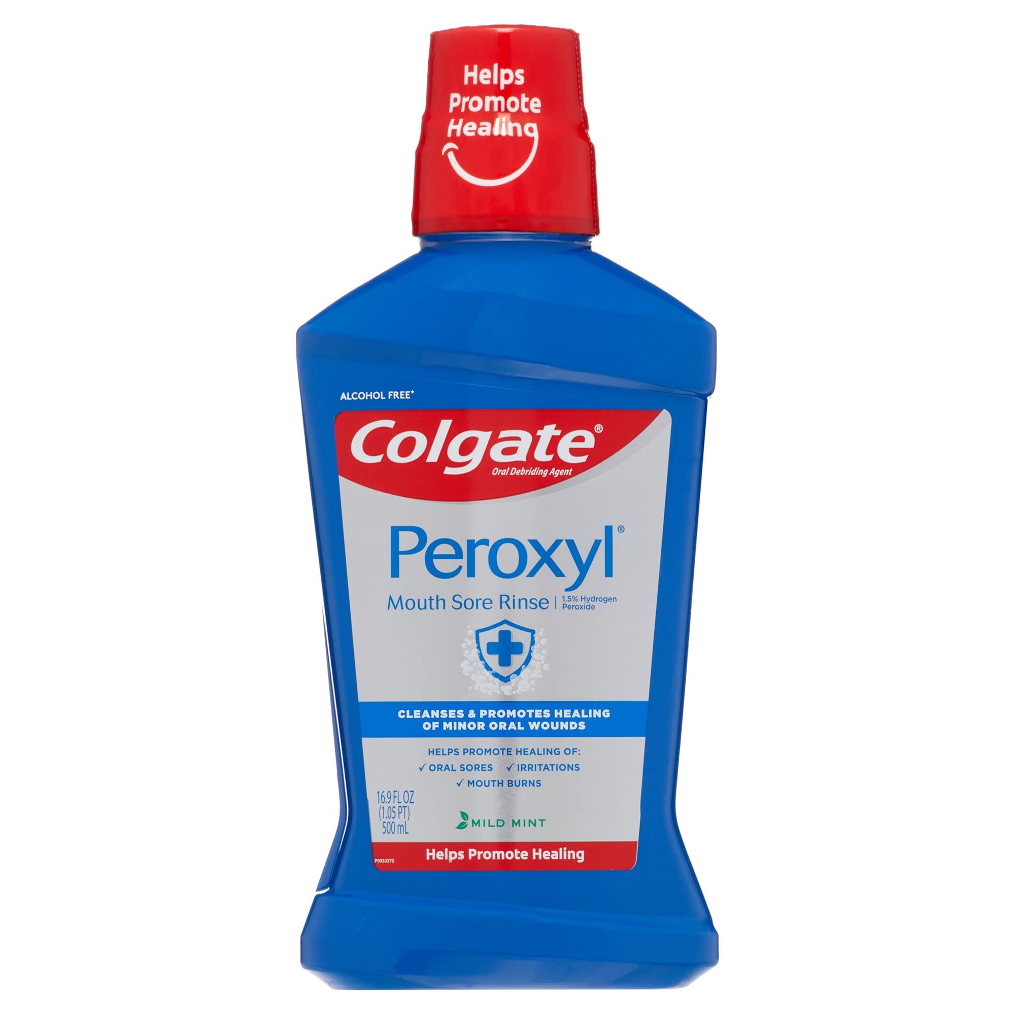Colgate Peroxyl Mouth Sore Rinse, Mild Mint, 16.9 Oz (Pack Of 2)
