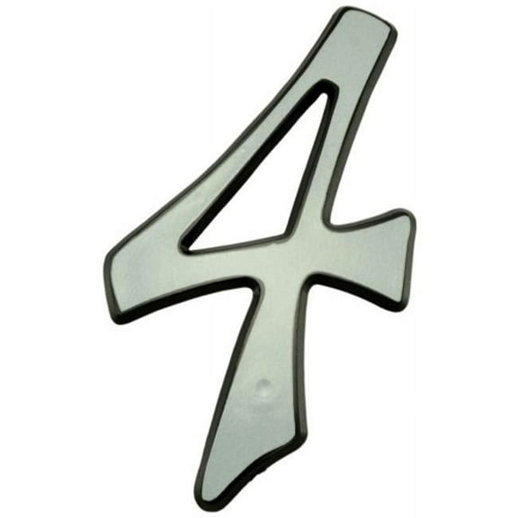 Midwest Fastener MF360111 4 in. - 4 White Reflective House Numbers - 3 Piece