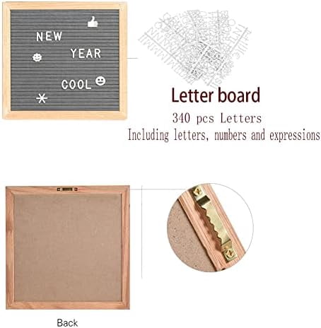 Felt Letter Message Board 340 Letters,Letter Board Sign with Stand, 10X10 Inch for Baby & Pregnancy Announcement Sign,for Party Home Decor