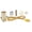 Brass Finish Socket - Clear Gold Cord, variant on B&P Lamp® Prewired Bottle Lamp Kit with Nickel Plated Socket and White Lamp Cord