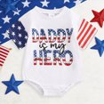 thumbnail image 2 of Baby Onesies Boy 4th Of July Baby Girl Boy Outfit Letter Embroidery Romper Short Sleeve Newborn Jumpsuit Infant Girl Boy Summer Clothes, 2 of 7