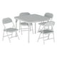 thumbnail image 3 of Mesa y sillas plegables para niños con tapicería de cuerina y estructura metálica duradera, set de actividades infantil multiusos portátil para comer, manualidades o aprender, ahorra espacio, 3 of 8