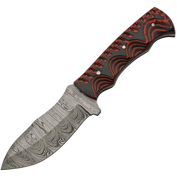 Damascus DM-1330 Fiery Orange Skinner Fixed Blade Knife