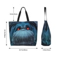 thumbnail image 6 of Lsque Pikmin Pattern Aesthetic Canvas Tote Bag for Women - Reusable Tote Shoulder Bag Casual Bag for Vacation,Shopping,Work,Gym, 6 of 7
