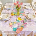 thumbnail image 5 of KUKIDSVO Easter Embroidered Table Runner, Hollow Bunny Egg Linen Cloth for Party Table Decor, 13.78×86.61in, Size XXL, 5 of 6