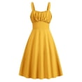 thumbnail image 4 of Vestido de verano con tirantes finos y corte en A para mujer: diseño elegante y ajustado, tejido elástico, adecuado para fiestas y ocasiones informales., 4 of 4
