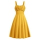 thumbnail image 4 of Vestido de verano con tirantes finos y corte en A para mujer: diseño elegante y ajustado, tejido elástico, adecuado para fiestas y ocasiones informales., 4 of 4